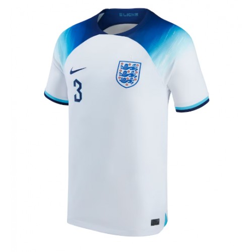 Maillot de foot Angleterre Luke Shaw #3 Domicile Monde 2022 Manches Courte
